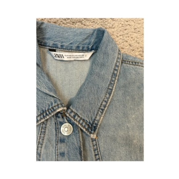 Zara Sleeveless Denim Dress - Picture 7 of 7